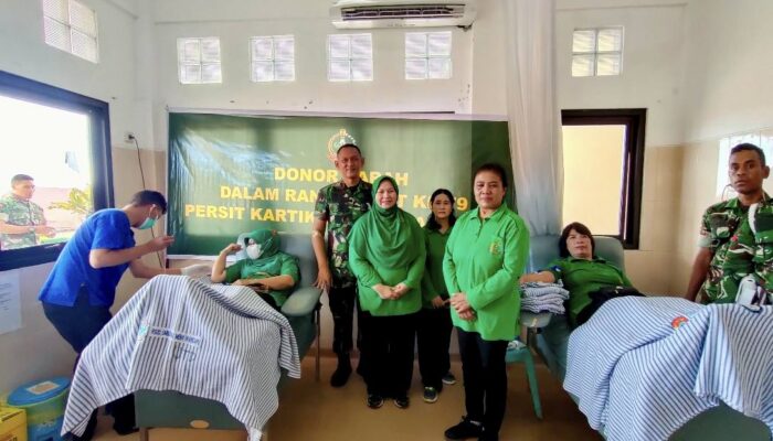 Peringati Usia Ke-79 Tahun, Persit KCK Kodim 1601/Sumba Timur Laksanakan Aksi Kemanusiaan Donor Darah