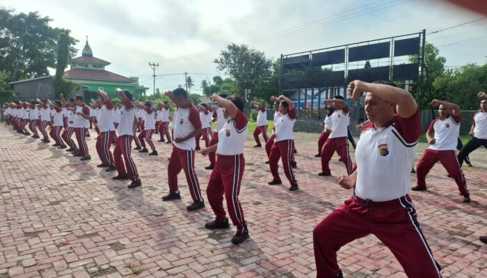 Latihan Beladiri Polri, Siapkan Ketangkasan Fisik dan Taktis Personel Sumba Timur