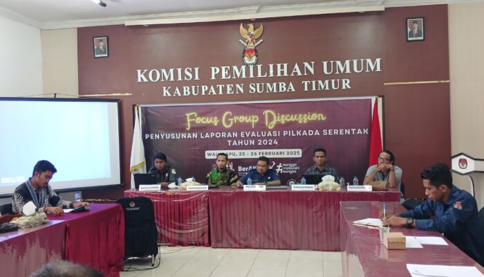 KPU Sumba Timur Gelar FGD Evaluasi Pilkada Serentak 2024