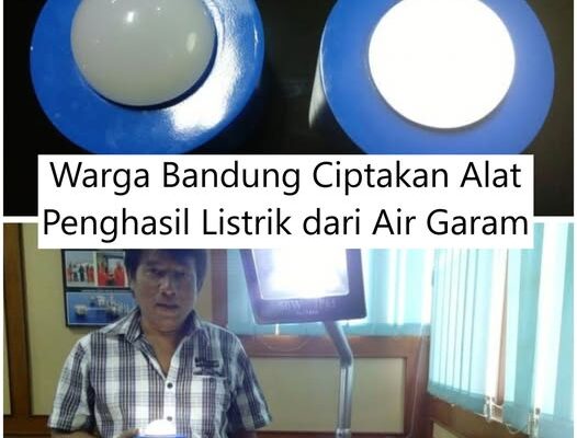 Warga Bandung Ciptakan Alat Penghasil Listrik dari Air Garam