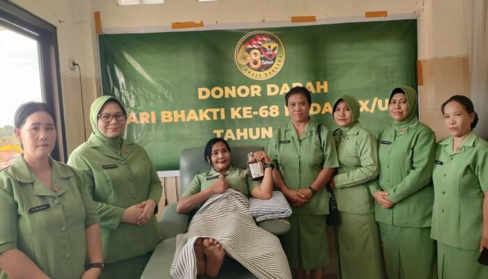 Aksi Donor Darah Kodim 1601/Sumba Timur, Peringati Hari Bhakti Ke-68 Kodam IX/Udayana