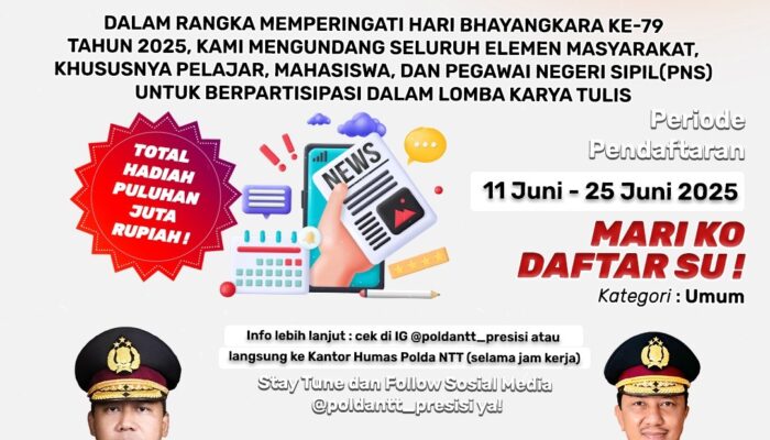 Lomba Konten Kreatif dan Karya Tulis Berhadiah Puluhan Juta Rupiah. Meriahkan HUT Ke-79 Hari Bhayangkara